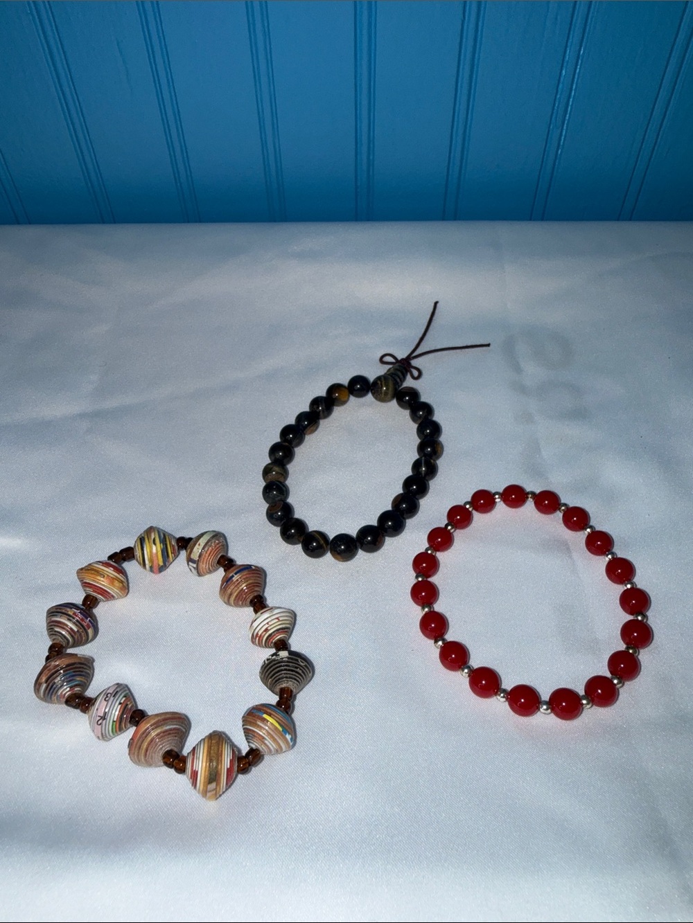 Set of 3 Beaded Stretch Bracelets